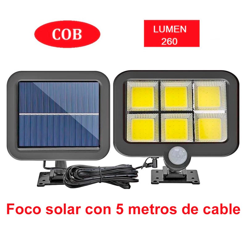 Lámpara solar de pared LED exterior regulable con mando a distancia