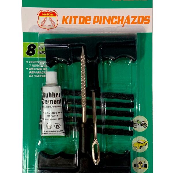 Kit Reparador de pinchazos para neumáticos de Coches y Motos