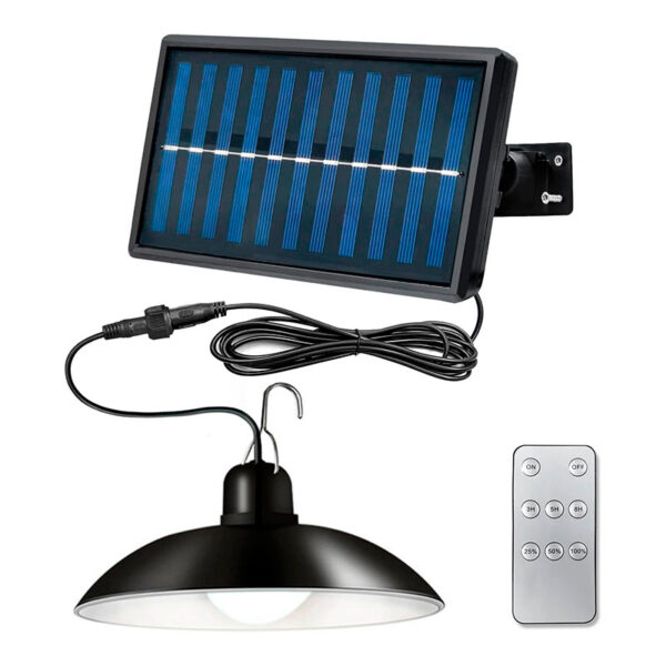 Lámpara LED solar colgante con mando a distancia
